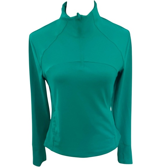 Apana Women's Small Teal Long Sleeve Top 1/4 zip pullover running - Picture 1 of 8